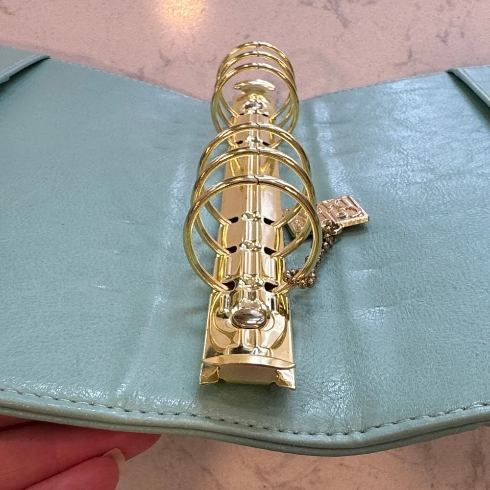 Carpe Diem Faux Leather Teal Planner Agenda Organizer Binder A5